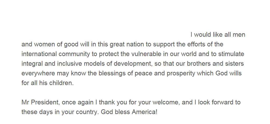 ForeignAidWorks's tweet photo. The @Pontifex asked Americans to support Foreign Aid at the @WhiteHouse 

#PopeInDC #PopeInUSA #AidWorks #PopeFrancis http://t.co/qloG1uz7No