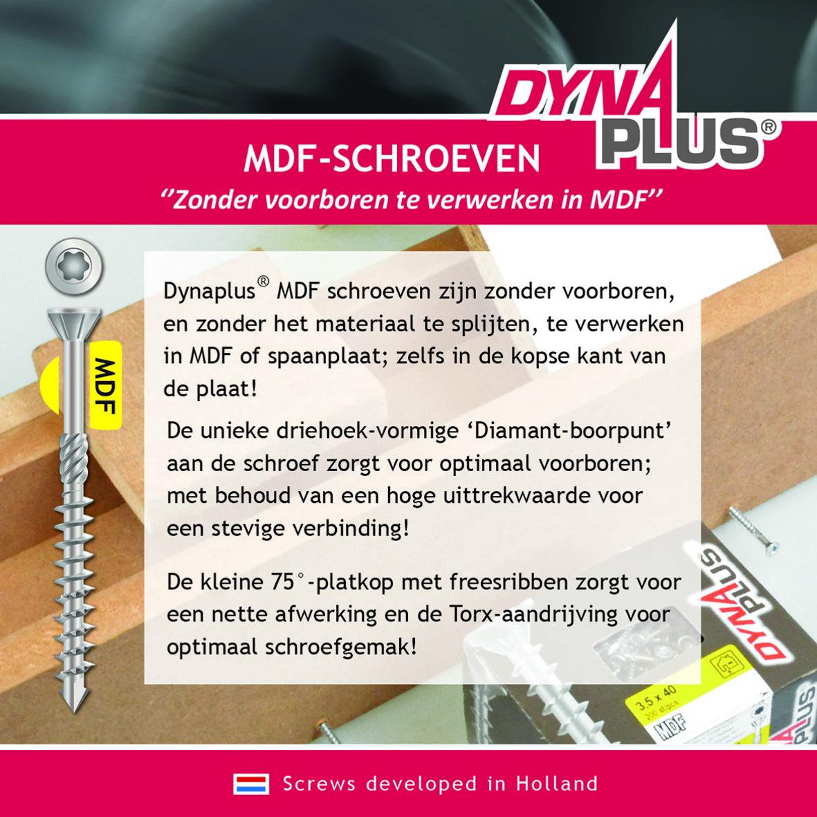 De Dynaplus #MDF #schroef is echt een oplossing voor de #interieurbouw! MDF of spaanplaat verbinden zonder voorboren!