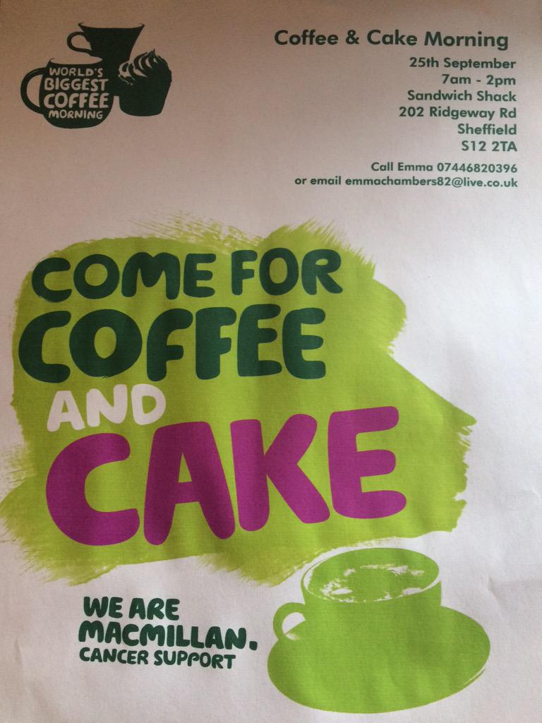 Come along #Sheffield #Steeldogs #Steelers #sheffieldissuper #MacmillanCoffeeMorning #Friday #SheffieldUtd
