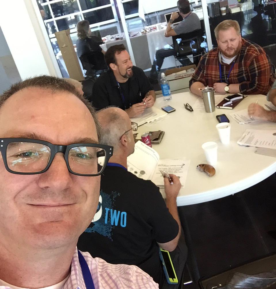 chriskopka's tweet image. In one of my happy places... Working with planters 'bout Living Generously at #Wiki15 for @five2. #five2