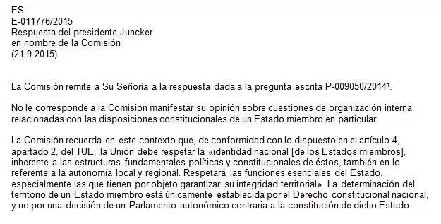 aleixsarri's tweet photo. ÚLTIMA HORA: la Comissió Europea confirma que la resposta bona a la pregunta sobre Catalunya és la que està en anglès http://t.co/uYuL8X1hWj