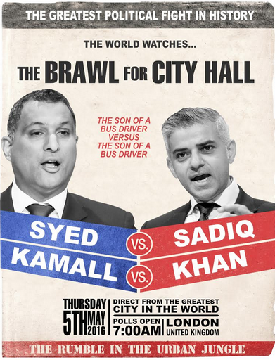 ClareHilley's tweet photo. This is going to be epic! Fight of the century @SyedKamall v @SadiqKhan #BrawlForCityHall #2016LondonMayor http://t.co/gziBHz3abu