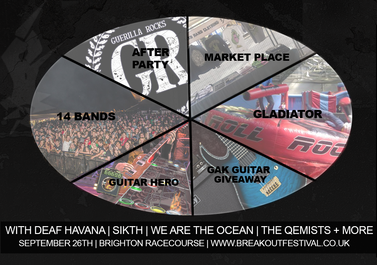 BreakoutFestUK's tweet photo. ONLY 3 SLEEPS TO GO! Apart from seeing your fav bands check out the market place, play guitar hero, gladiator + more. http://t.co/SxWzxXTcEC