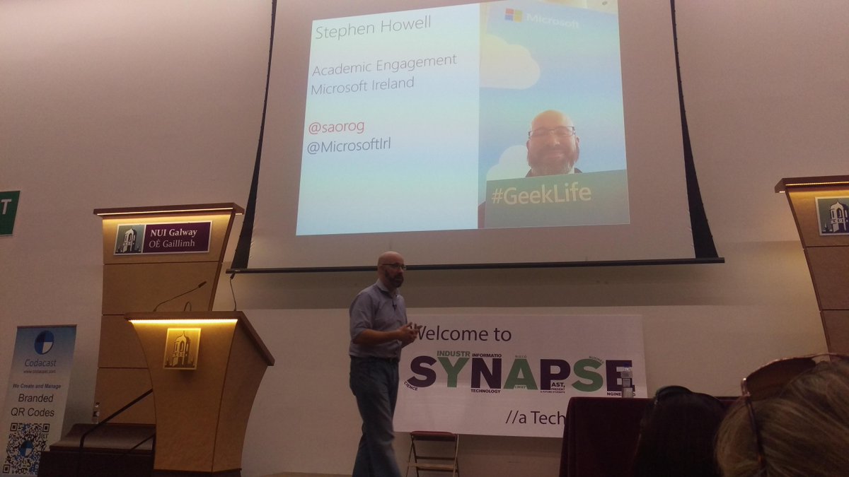synapsegalway's tweet photo. Stephen Howell from @Microsoftirl at #synapsegalway #synapse15 http://t.co/ouK9yzQEFi