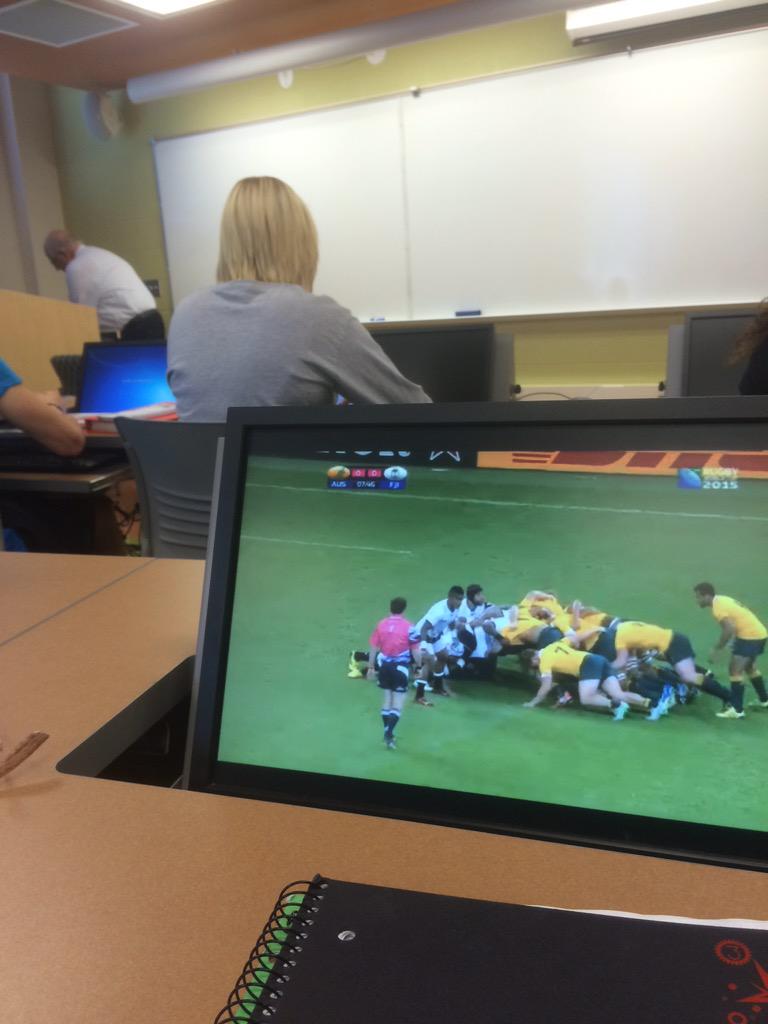 Is there a better way to spend Stats Lecture? #RWC2015 #AustraliaVsFiji