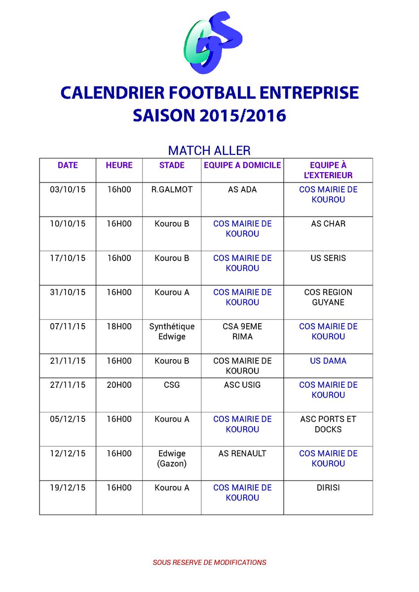 L'équipe Comité des Œuvres Sociales de #Kourou participe à la saison du championnat de #Football Entreprise #Guyane