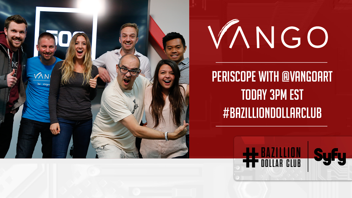 BazillionSyfy's tweet photo. Where is @vangoart now? Ask them in our first #BazillionDollarClub Periscope Q&amp;A today at 3pm EST! http://t.co/oCsRPxoHcy