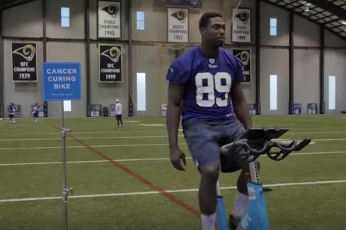 obpagency's tweet photo. @JaredCook89 of the @STLouisRams gave 100%. #Give100% by donating $100 to @pedalthecause http://t.co/U7sww5zElf http://t.co/2AvRUOmr0j