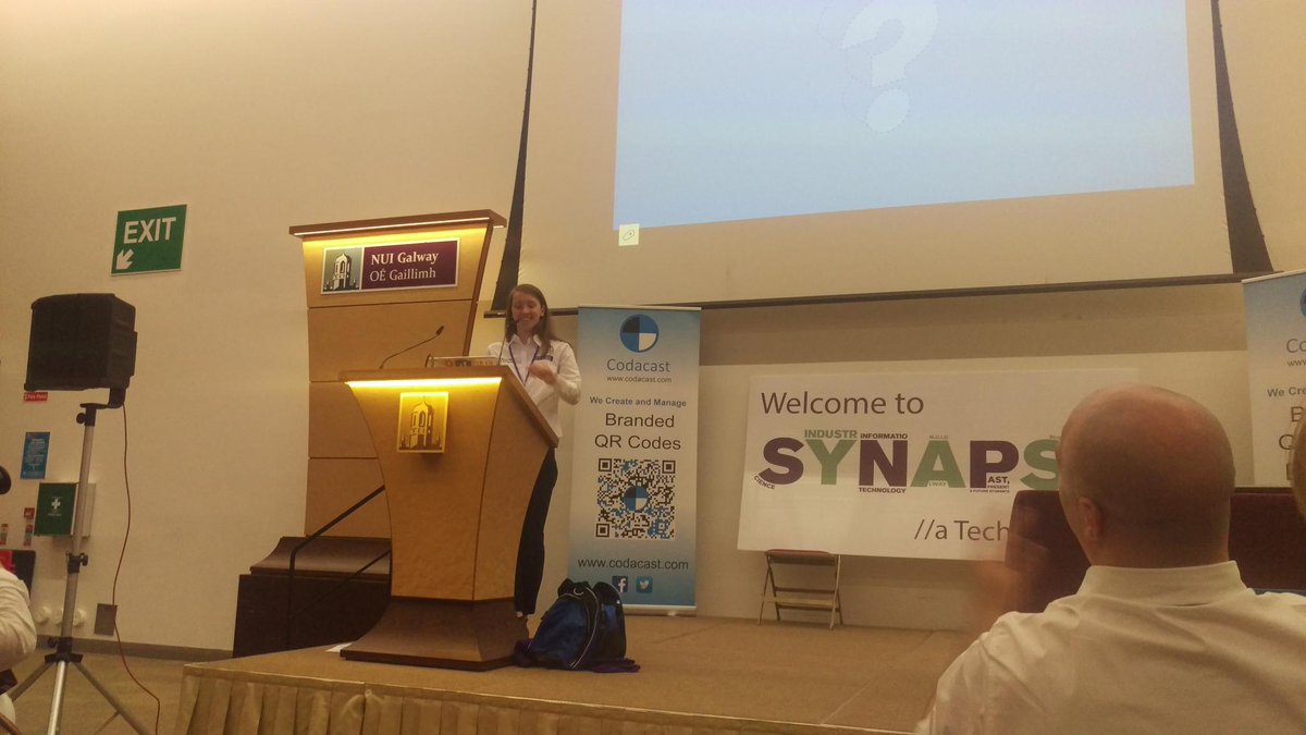 synapsegalway's tweet photo. Deirdre O'Connor from 1BCT closing up at #synapse15. What a day! http://t.co/Da9cSFOK1h