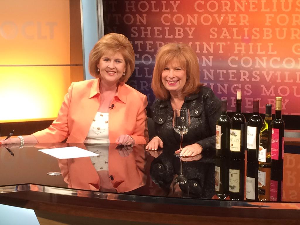 HeidiCooks's tweet photo. And the redheads have it! Great fun filming a segment for #WTVI on @ncwines w/ @AmyBurchett http://t.co/4D6aeqaAZ6