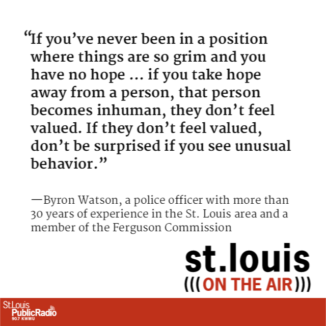 STLonAir's tweet photo. Byron Watson echoed Rasheen, saying that there needs to be a "voice for those who are voiceless." #BeyondFerguson http://t.co/lFz3u0J6zo