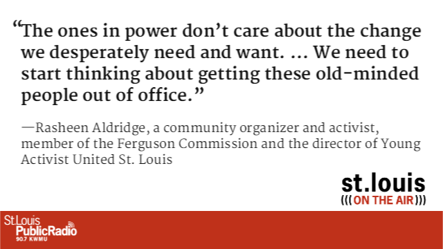 STLonAir's tweet photo. .@SheenBean32 encouraged those who want to see change in #Ferguson and #STL to " continue to fight." #BeyondFerguson http://t.co/TBMoMSD4CE