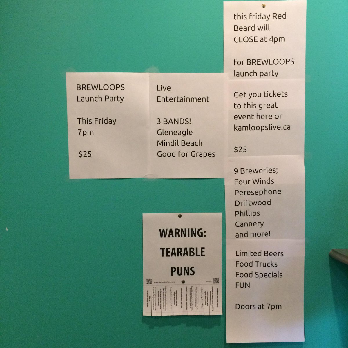 redbeardcafe's tweet image. #brewloops launch party in two sleeps. Can’t wait to see @gleneagleband again! #kamloops