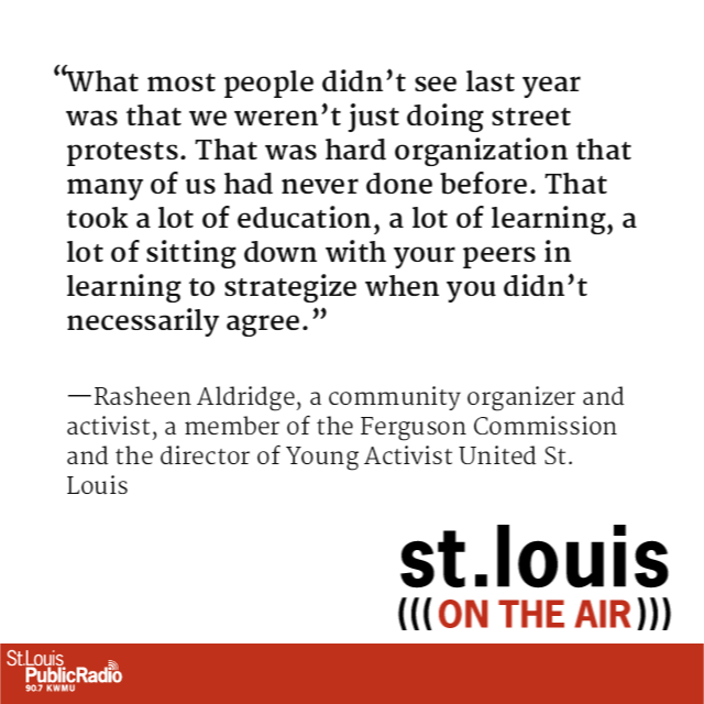 STLonAir's tweet photo. Youth action in the past year has been about more than just street protesting, said @SheenBean32. #BeyondFerguson http://t.co/Z0xvBRNJXK