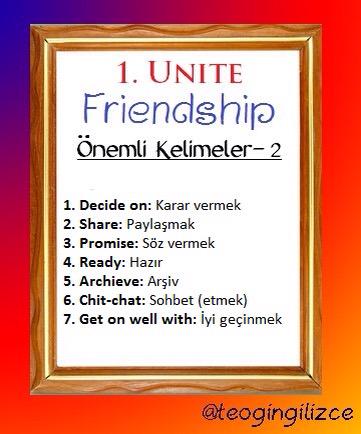 teogingilizce's tweet photo. #teog #teogingilizce #vocabulary #study #unit1 #words2 #friendship http://t.co/MfGnG0n37U