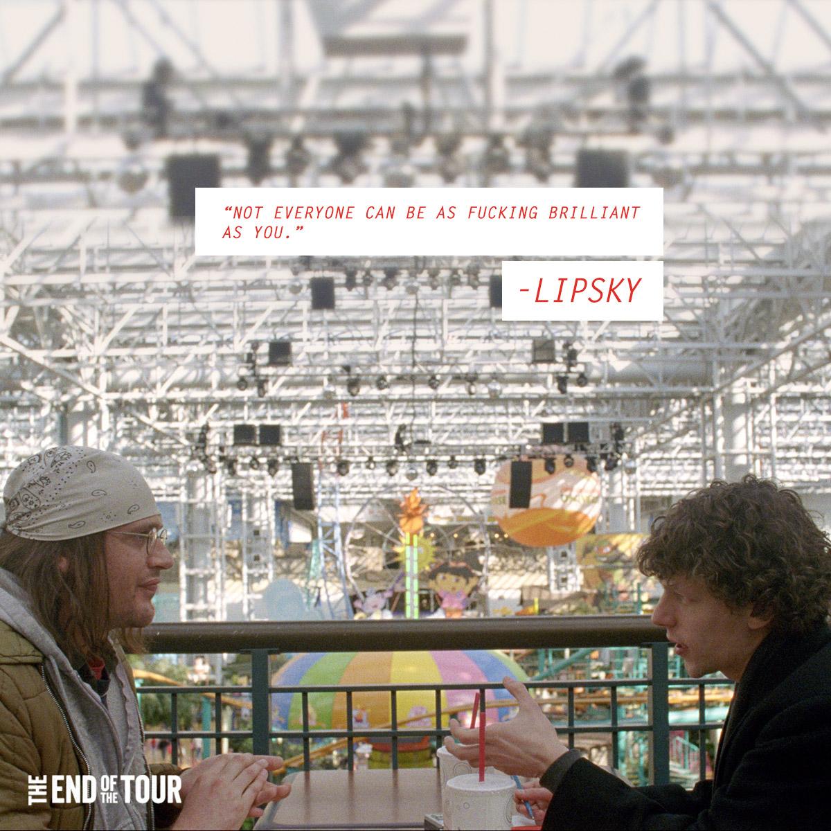 EndOfTourMovie's tweet photo. How do you keep up with the greatest mind of your generation? #EndOfTheTour http://t.co/0am8AvbqZu