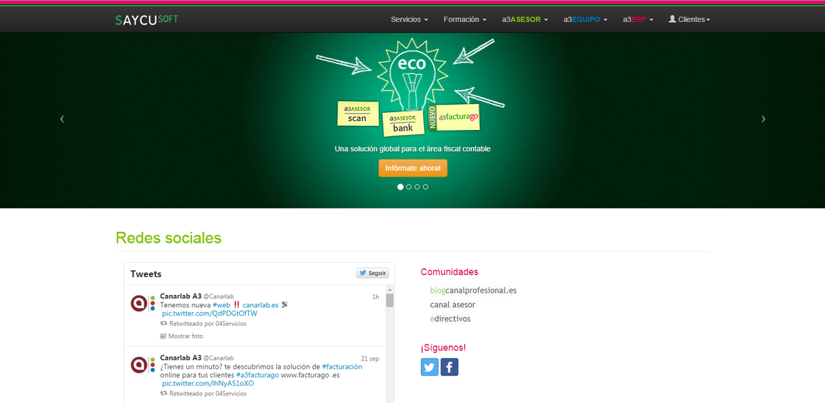 SaycuSoft's tweet photo. Estrenamos nueva web junto a nuestros amigos de @04Servicios ¿Quieres verla? Click aquí: http://t.co/SmuAzG5YQ5 http://t.co/jfcjQae3oe
