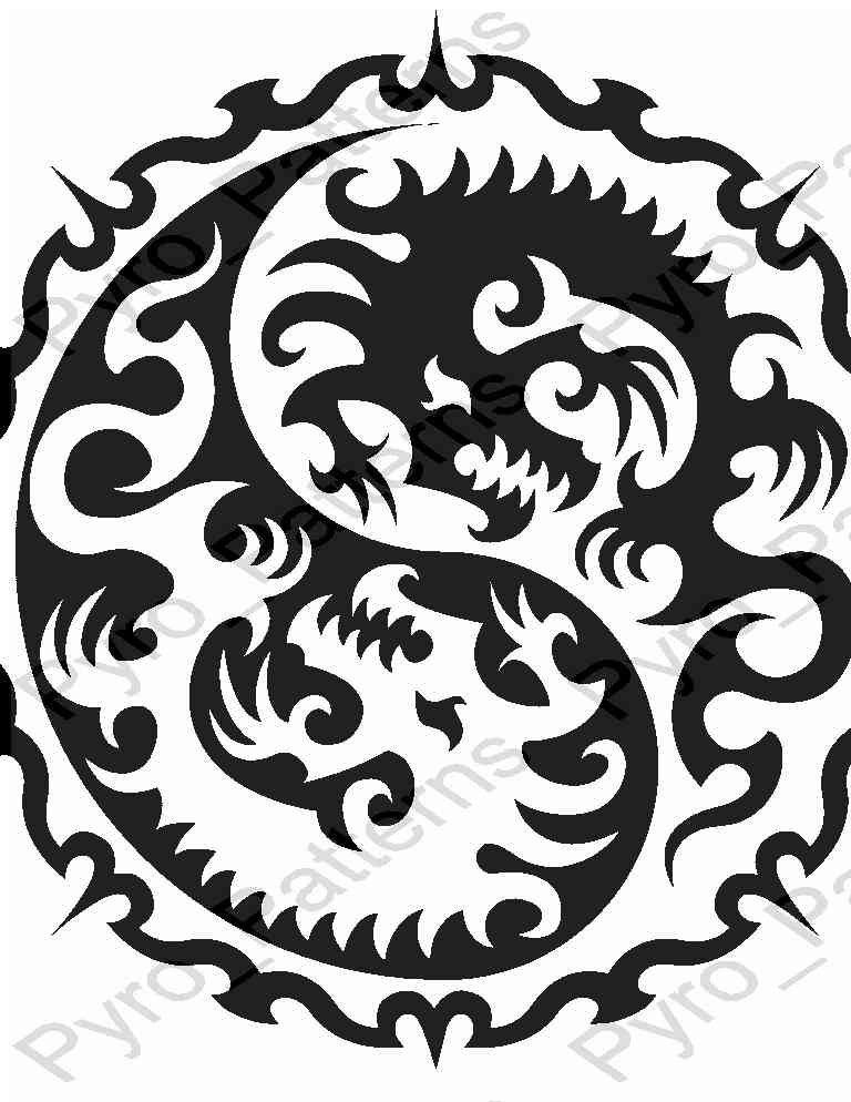 FTYRWU7IWO Wood Burning Stencil Double Dragons Playing Bead Stainless Steel  Metal Stencils Template for Wood Carving Drawing Metal Wood Burning