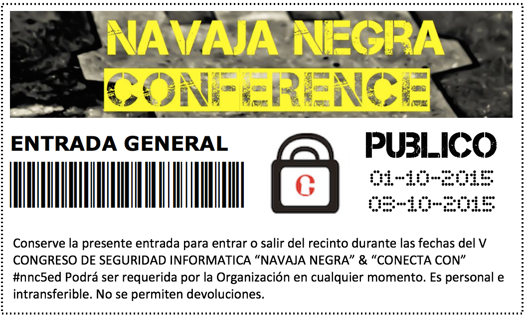 13mgg's tweet photo. ... esperando la fecha de inicio de la 5ª edición de Navaja Negra ConectaCon #nnc5ed @TRetwiteo ya tenemos la entrada http://t.co/SXXKuzu5jH