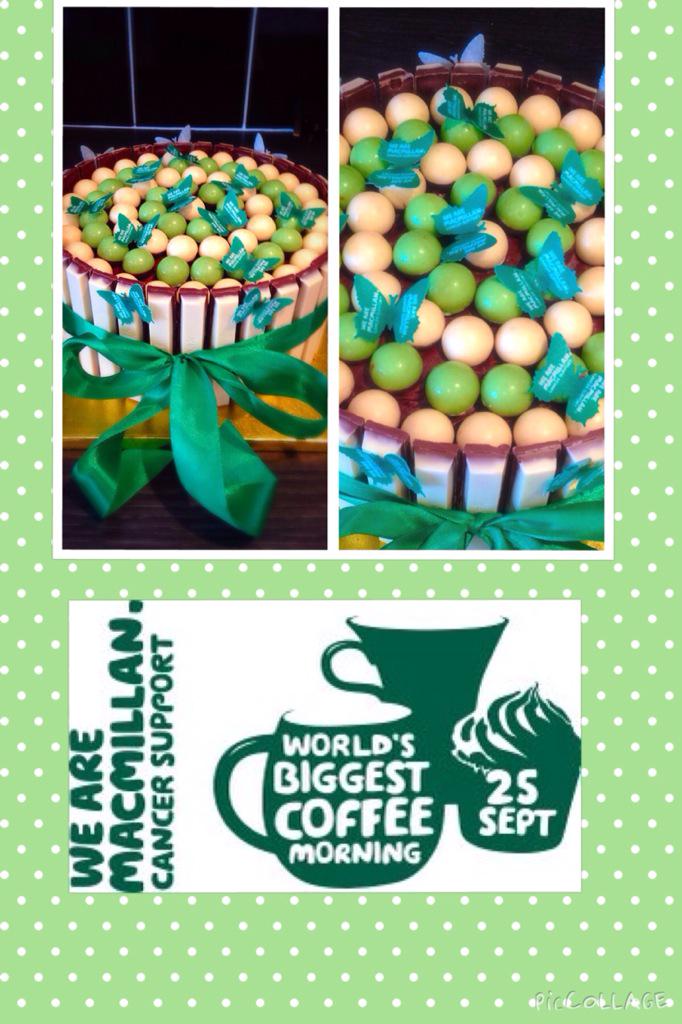 Just finished this little creation for <a href="/macmillancancer/">Macmillan Cancer Support</a> @macmillancoffee 
Coffee morning 💜#MacmillanCoffeeMorning