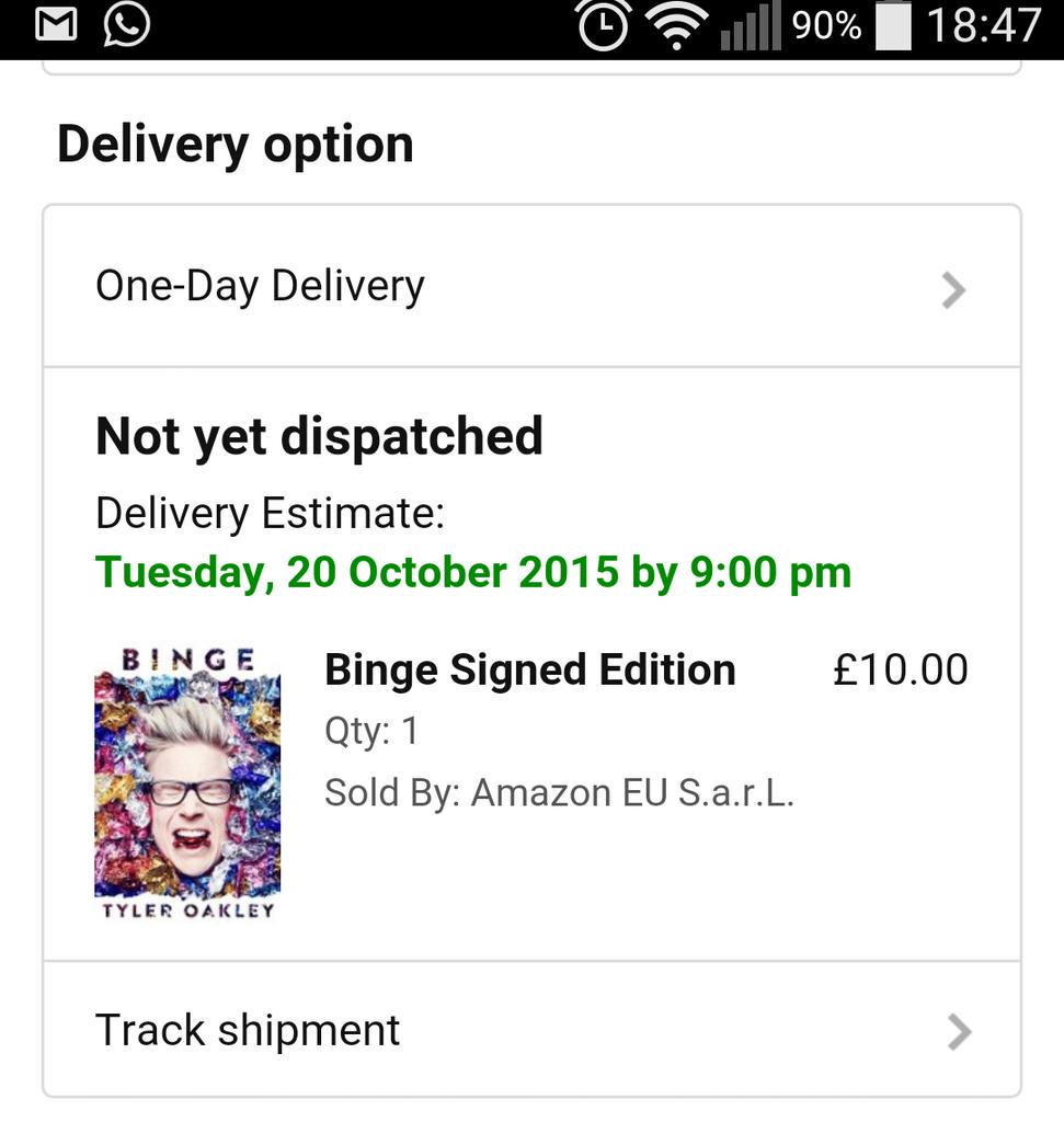 abbiglover's tweet photo. Yaassss! @tyleroakley #TeamInternet #PreOrderBinge #TylerIsMyQueen 🎉🙌💁 http://t.co/czdoUyvKDp