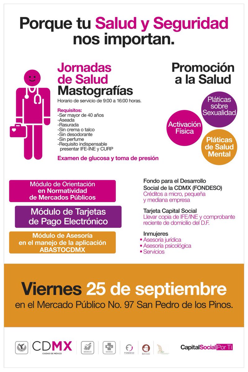 Jornada Salud y Economía Parque Pombo Viernes 25 sep a apartir de  9hrs <a href="/ResidentesSP/">ResidentesUnidosSPP</a> <a href="/ObSnPdelosPinos/">Sn. P. de los Pinos</a> <a href="/LaNapolesDF/">La Nápoles</a>