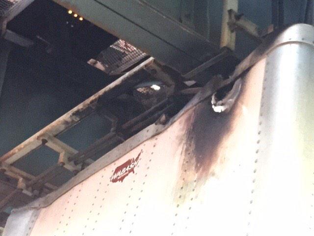 NYCTSubway's tweet image. The truck caused damage to components on the El of #4 line near Burnside Av sparking a small fire. #SubwayNews