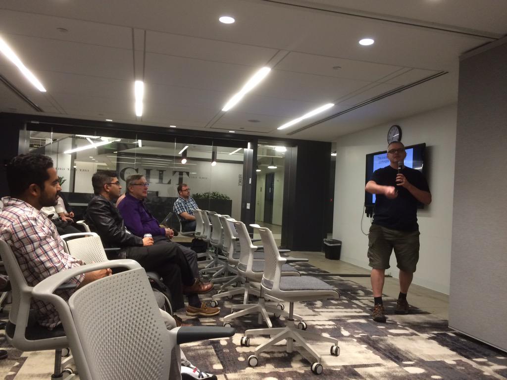 nycpug's tweet image. And we are live! @linuxhiker talking about #PostgresSQL 9.5!