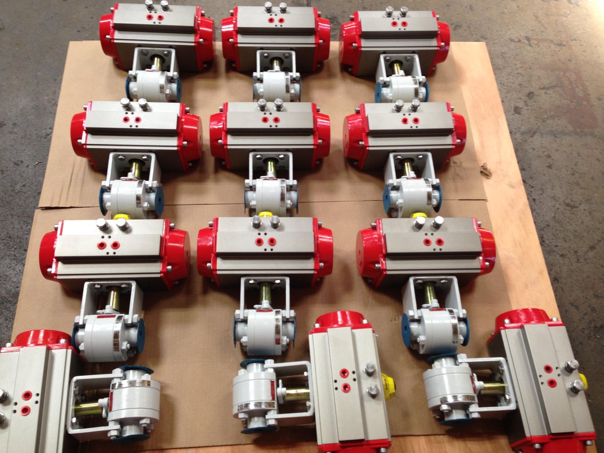 JFlowControls's tweet photo. 3/4" 9623 300# SW Valves with JFC095S Actuators.  #Valves #JFlow #Actuator #CarbonSteel #StainlessSteel #Oil #Gas http://t.co/cYPl4OHXhE