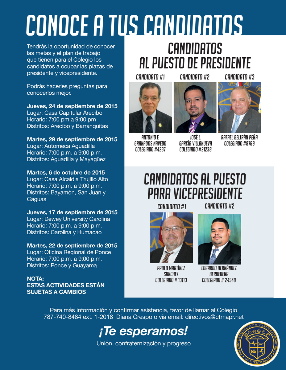 ColTecMecanico's tweet photo. Te invitamos a conocer a tus candidatos! http://t.co/3OZwz3eCbN