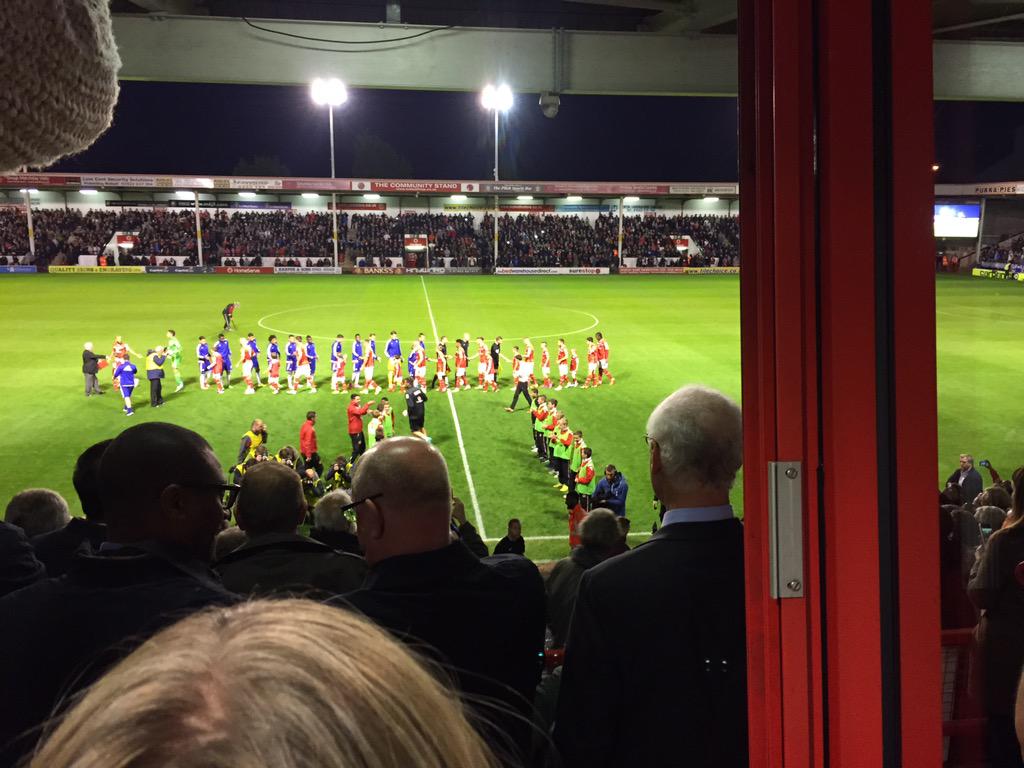 Not a bad Wednesday evening. Watching Walsall v's Chelsea #upthesaddlers