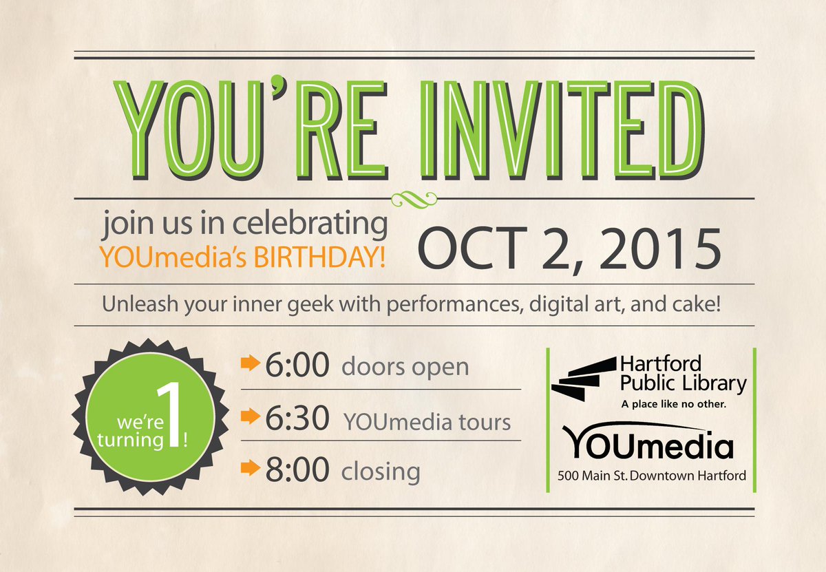 YOUmediaHPL's tweet photo. You're invited! http://t.co/NT0YmKCN6N