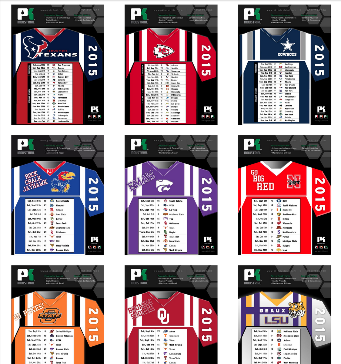 PKIndustrial's tweet image. It's Football Season! Who is your favorite team? Click to download and print your favorite! eepurl.com/bzCGzr