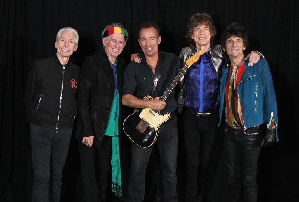 RollingStones's tweet photo. Happy birthday to our friend Bruce Springsteen! @springsteen http://t.co/7HPH0ZzvqU