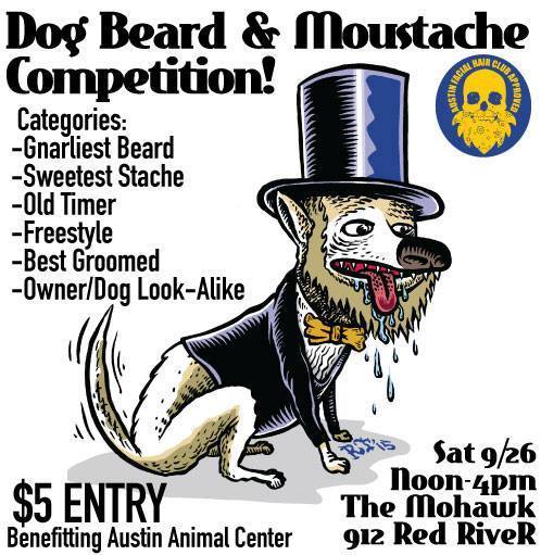 TXRDRollergirls's tweet photo. Our bros Austin Facial Hair Club are putting on a Dog Beard &amp; Moustache Competition this Saturday! Dusty Doublewide… http://t.co/MV1ntAgHTA