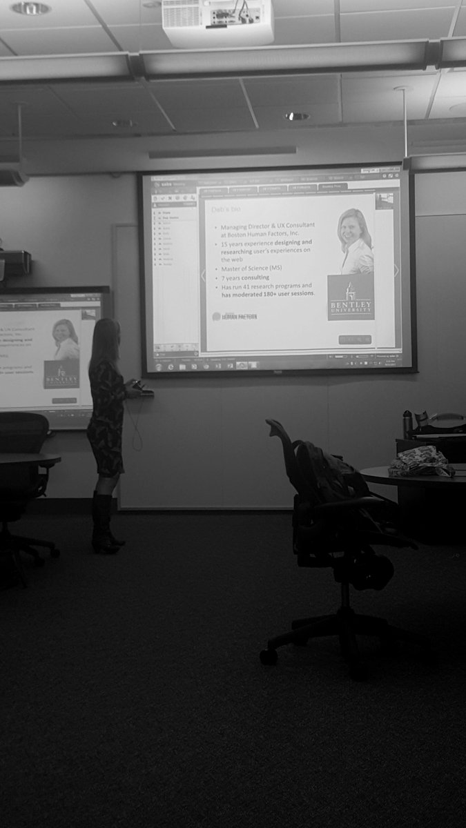 Our very own Deb Biggar last night guest speaking at Bentley University on Managing a User Centered Design Team! #UX