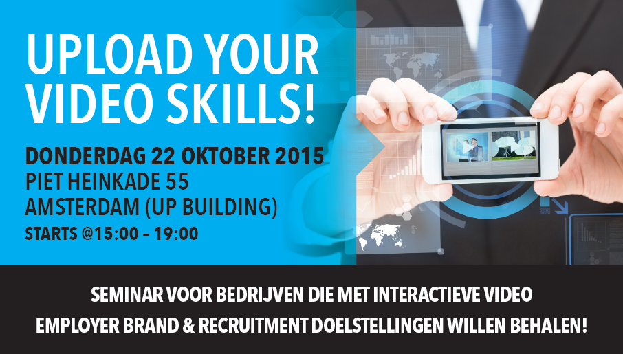 MinutesonCareer's tweet photo. Don't Upload and Pray! Meld je nu aan voor het GRATIS seminar. http://t.co/Uc9D1k7gwk #video #employerbranding #AMC http://t.co/UXVQguMia5