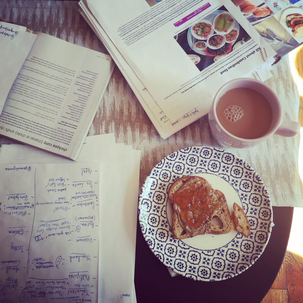 LagasseGirls's tweet photo. Making it happen w/ a cuppa tea n #glutenfree toast! Recipe deadlines in full effect :) http://t.co/gDO0VTLPGW