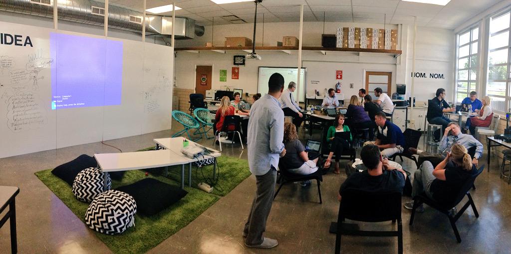 TimLuecke's tweet photo. Great dialogue facilitated by @manuelherrera33 during AHS Technology Cohort today in @AHSRoom15! #afftonlearns http://t.co/KFSpyHDIj5
