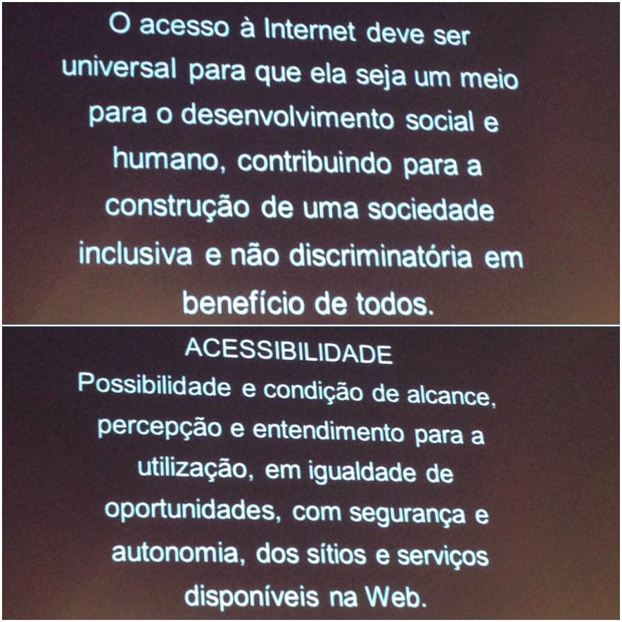 bongiornoweb's tweet image. Universalidade + Acessibilidade...

#WebBr2015 #web #acessibilidade