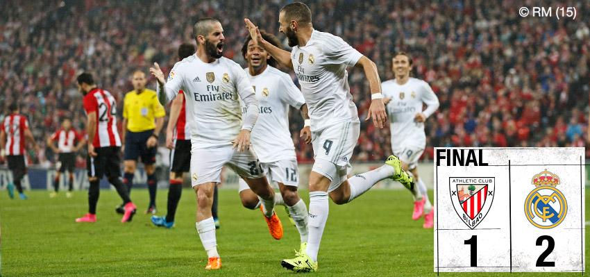 realmadriden's tweet photo. FT: Athletic 1-2 Real Madrid (@Benzema 19’ 70; Sabin 67’).

#RMLiga #HalaMadrid http://t.co/Va0jYwD1qg