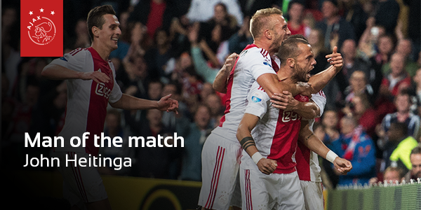AFCAjax's tweet photo. Zonder twijfel! @JohnHeitinga! #ajagra http://t.co/qwBR9NHKIh