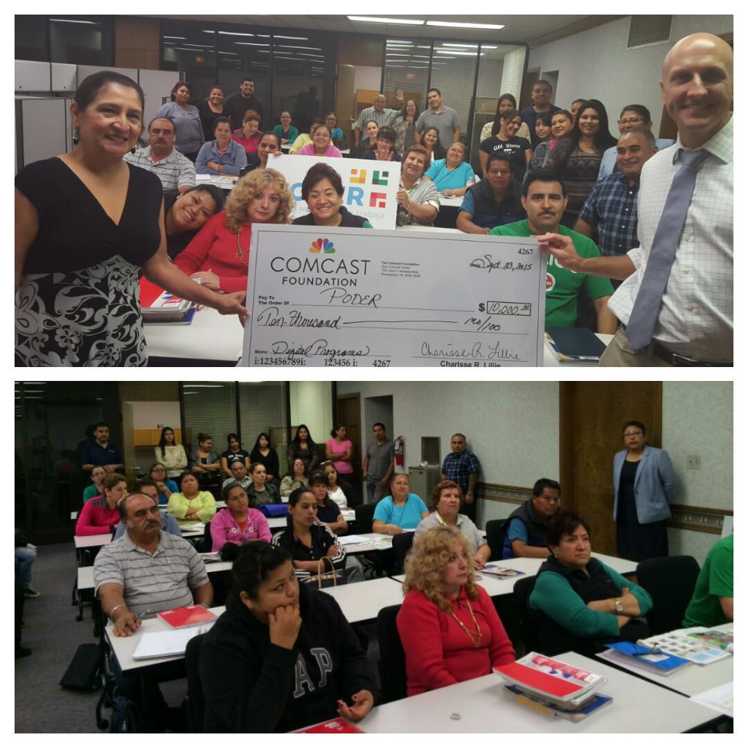 mariacas1's tweet image. @ComcastILLINOIS  @PODERWorks sharing great news with the students is always fun. #devotedstudents #greatleadership