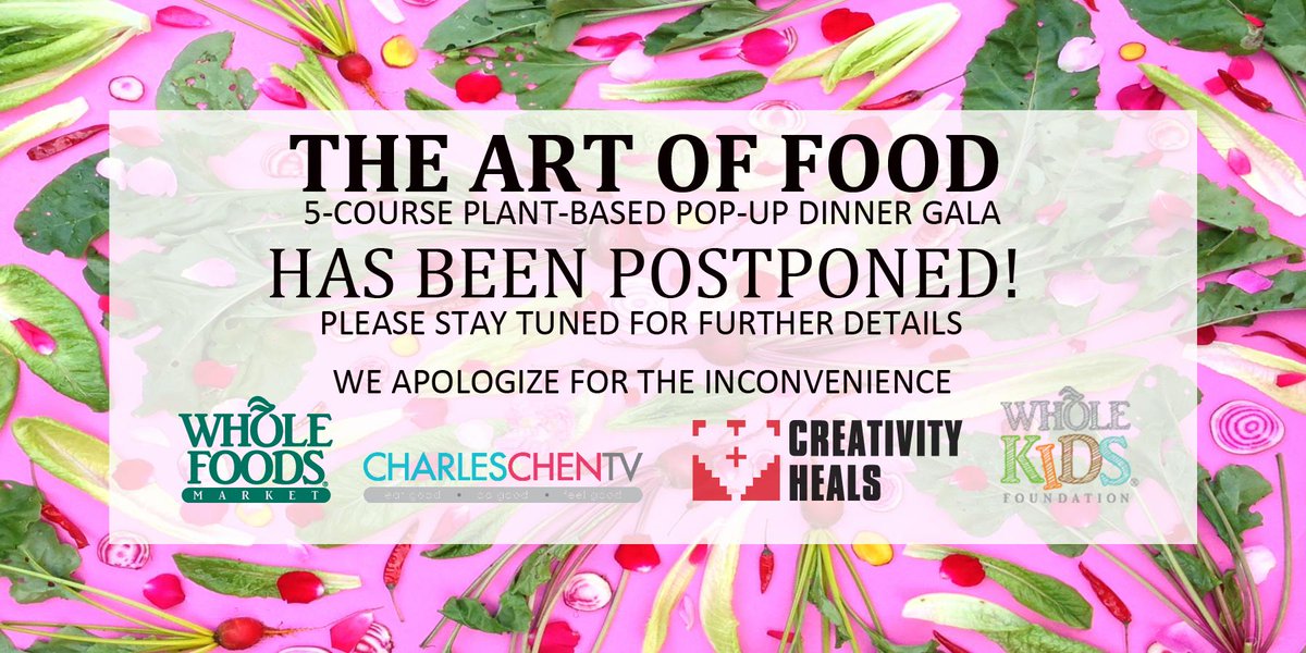 The Art of Food Pop-up Dinner has been postponed! We apologize for any inconvenience this may cause.