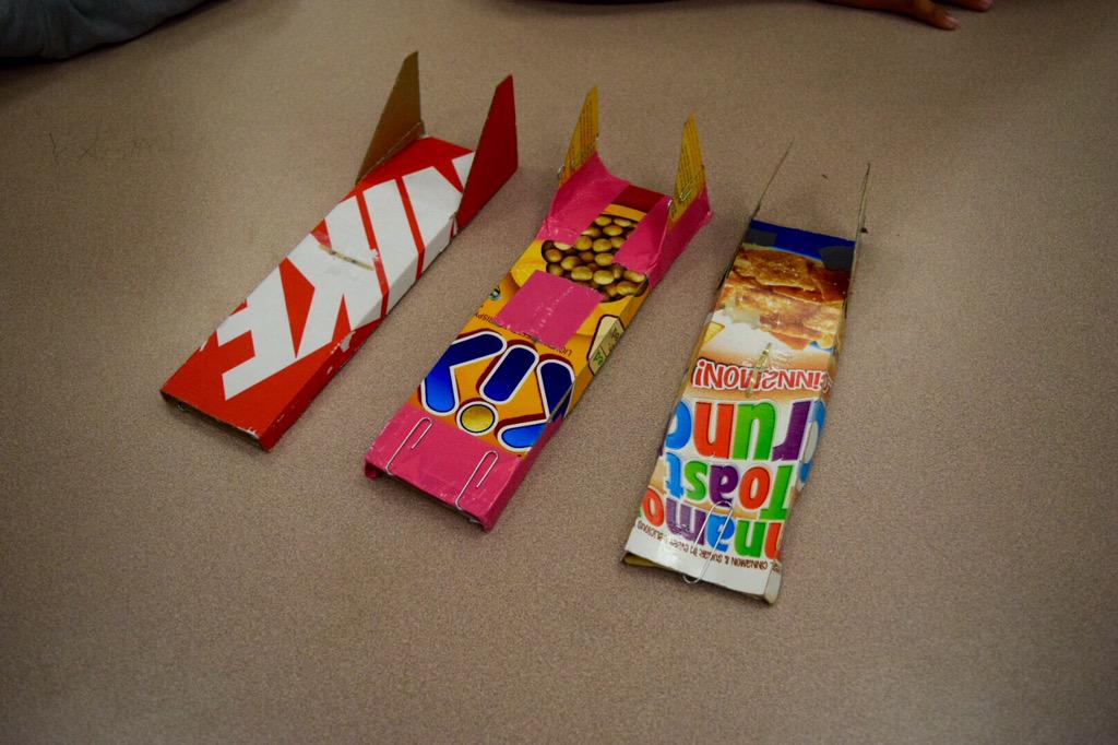 ttansopalucks's tweet photo. Racing cardboard skimmers that emphasizes precise measurements! #designandmodel #pltwproud @DowneySpartans http://t.co/3CaDQQ1lM7