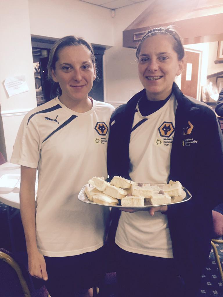 WolvesWomen's tweet photo. Happy birthday to our fave twinnys! Jade scored a birthday goal &amp; they provided post-match cake! #DigitalAmbassadorCH http://t.co/NF2IprwxdG