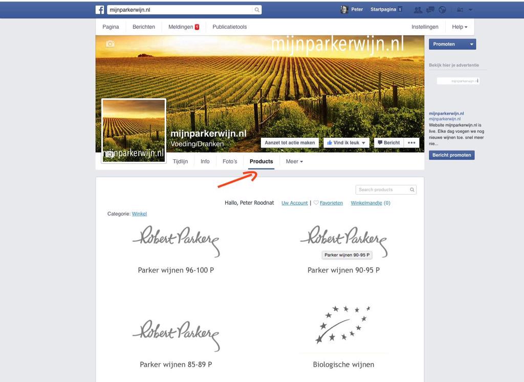 Like onze pagina of bezoek hier de shop (alleen via browser) Facebook.com/mijnparkerwijn of mijnparkerwijn.nl