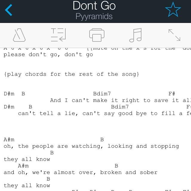PYYRAMIDS's tweet image. When you wanna cover your band's song and the internet provides the chords 🙏🙌 #pyyramids #ultimateguitar #dontgo