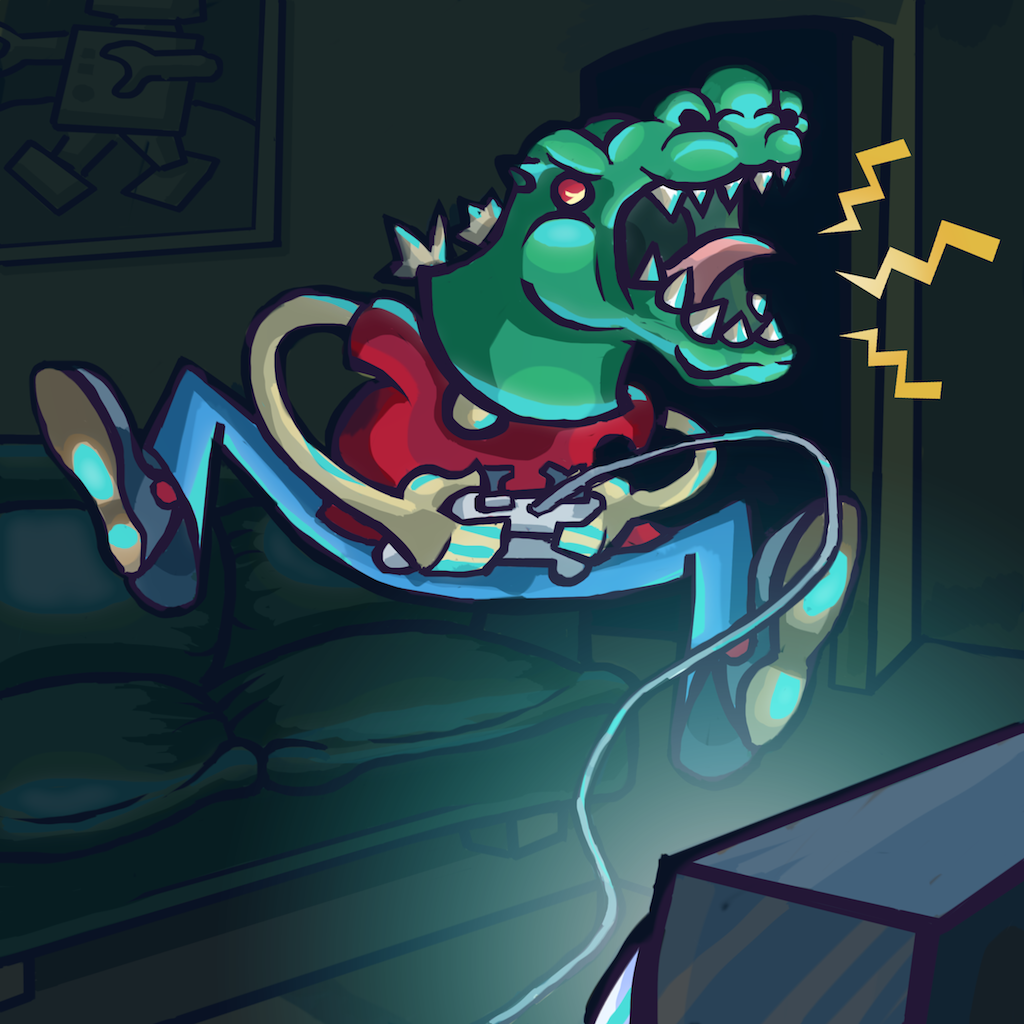chrisloge's tweet photo. A quick little thing that I drew last night... it is a #selfportrait I guess haha #art #godzilla yes I am kaiju trash http://t.co/hJnhtP4gsJ