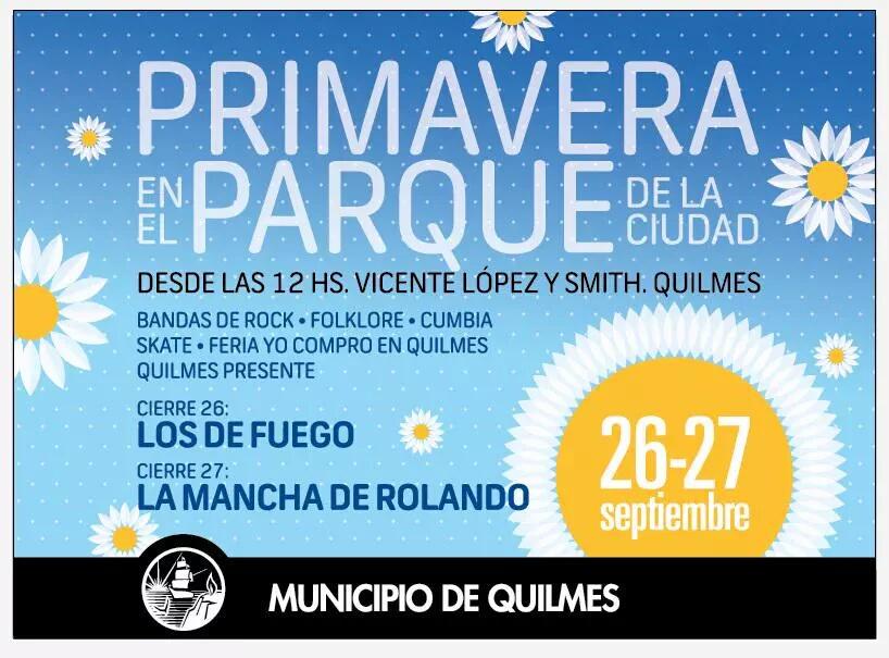 Recrequilmes's tweet photo. Próximo finde la primavera esta en Quilmes.  Te esperamos en el parque de a ciudad http://t.co/sqNuPWLJKg